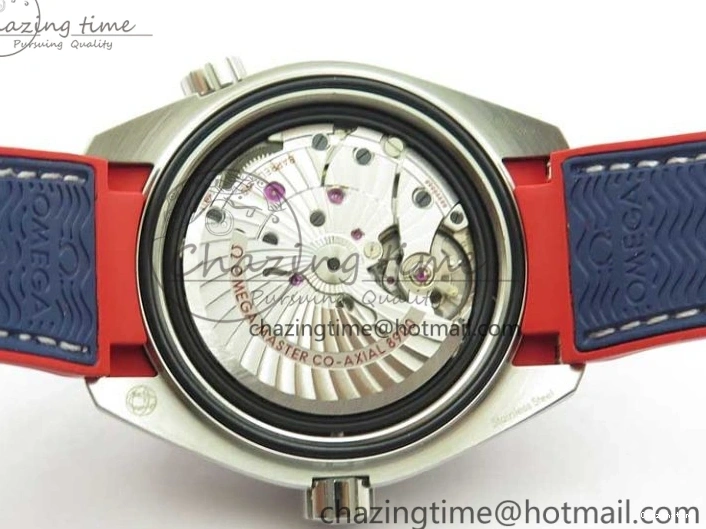 0504 Comfortable Planet Ocean 43.5mm America’s Cup VSF Best Edition White Dial On Blue Gummy Strap A 7900